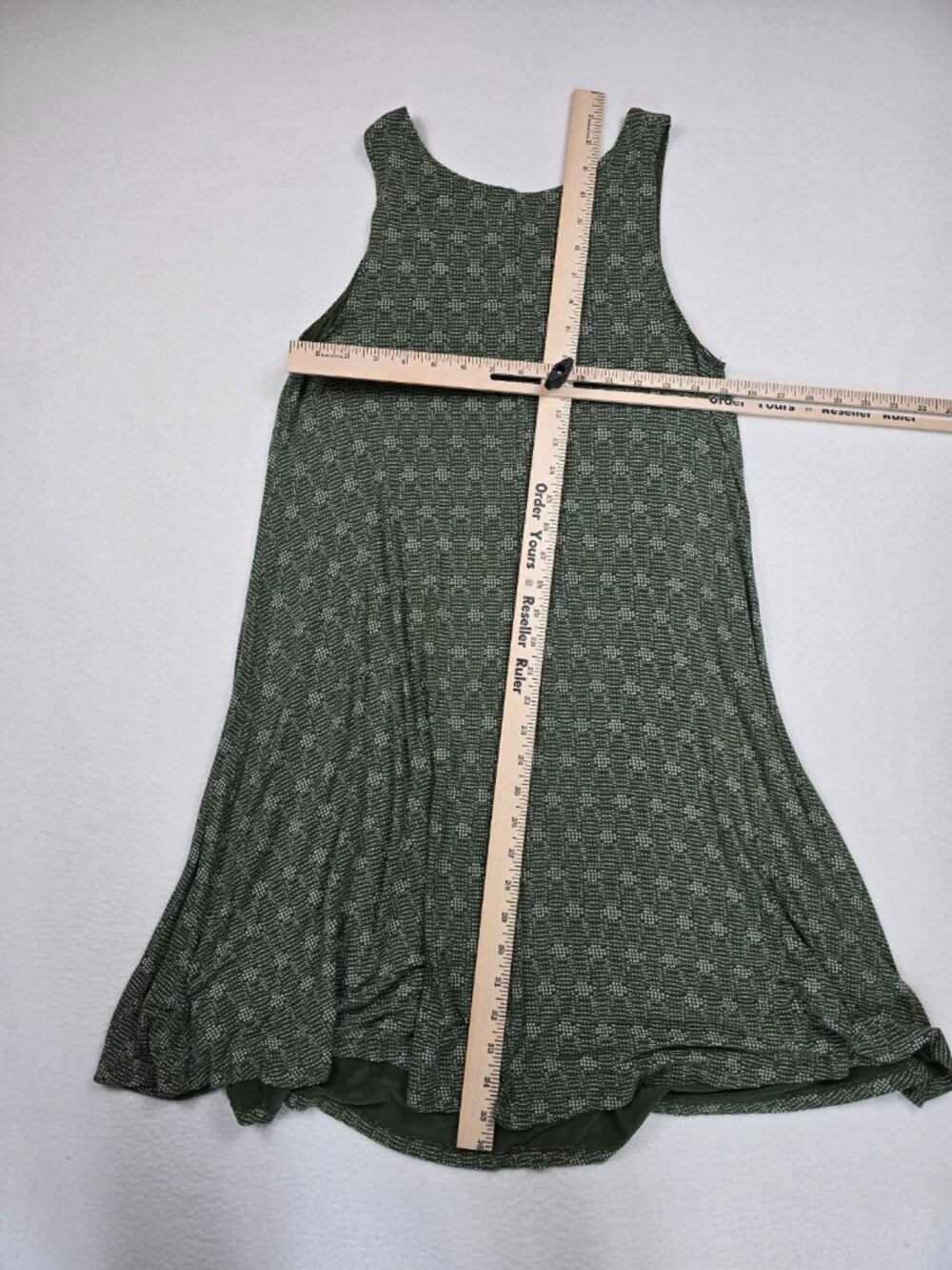 Old Navy Green Sleeveless A-Line Dress Sundress Medium Midi Cottage Core - Picture 4 of 5